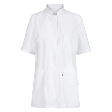 Greiff CARE Damen Kasack Kurzarm Stehkragen Regular-Fit Weiß