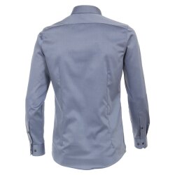 VENTI Herren Businesshemd Langarm Kent Body-Fit Blau