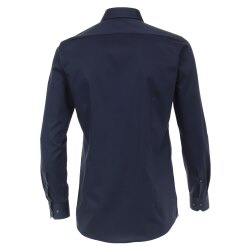 VENTI Herren Businesshemd Langarm Kent Body-Fit Marine