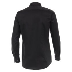 VENTI Herren Businesshemd Langarm Kent Body-Fit Schwarz