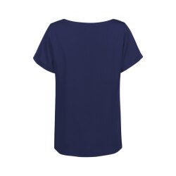 Greiff CHIFFON Damen Bluse Kurzarm Rundhals Regular Marine