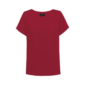 Greiff CHIFFON Damen Bluse Kurzarm Rundhals Regular Rot