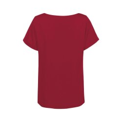 Greiff CHIFFON Damen Bluse Kurzarm Rundhals Regular Rot