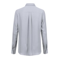 Greiff CHIFFON Damen Chiffon-Bluse Langarm Kent Regular Silbergrau