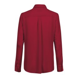 Greiff Corporate Wear SHIRTS Damen Chiffon-Bluse Langarm Kentkragen verdeckte Knopfleiste Regular Fit Polyester OEKO-TEX® Rot