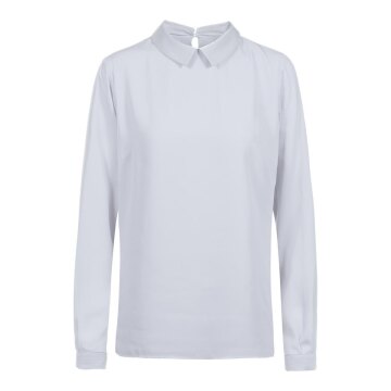 Greiff CHIFFON Damen Chiffon-Schlupfbluse Langarm Silbergrau
