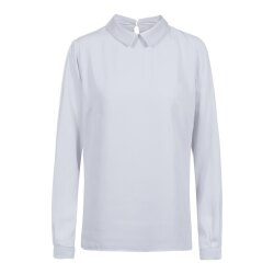 Greiff CHIFFON Damen Chiffon-Schlupfbluse Langarm Silbergrau