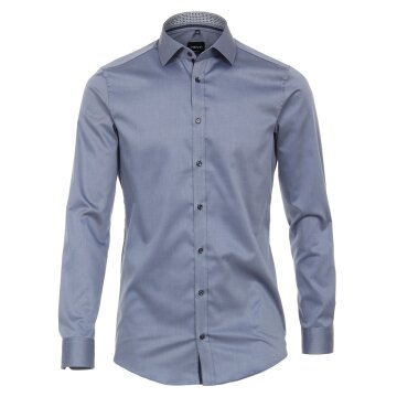 VENTI Herren Businesshemd Langarm Kent Body-Fit Blau 44
