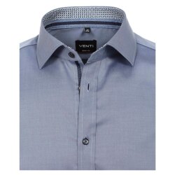 VENTI Herren Businesshemd Langarm Kent Body-Fit Blau 44