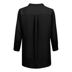 Greiff CHIFFON Damen Chiffon-Bluse 3/4-Arm V-Neck Schwarz