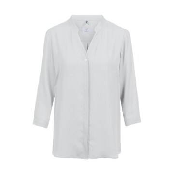 Greiff CHIFFON Damen Bluse 3/4-Arm V-Neck Regular Silbergrau