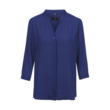 Greiff CHIFFON Damen Chiffon-Bluse 3/4-Arm V-Neck Regular Marine