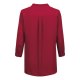 Greiff Corporate Wear SHIRTS Damen Chiffon-Bluse 3/4 Arm V-Ausschnitt Stehkragen Regular Fit Polyester OEKO-TEX® Rot