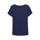 Greiff CHIFFON Damen Chiffon-Bluse Kurzarm Rundhals Regular Marine 42