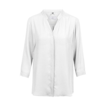 Greiff CHIFFON Damen Chiffon-Bluse 3/4-Arm V-Neck Regular Weiß 42