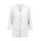 Greiff CHIFFON Damen Chiffon-Bluse 3/4-Arm V-Neck Regular Weiß 42
