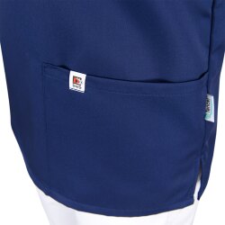 beb MEDIZIN/PFLEGE Unisex KASACK Kurzarm V-Neck TENCEL Kornblau