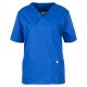 beb MEDIZIN/PFLEGE Unisex KASACK Kurzarm V-Neck TENCEL Kornblau