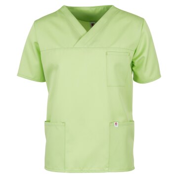 beb MEDIZIN/PFLEGE Unisex KASACK Kurzarm V-Neck TENCEL Apfelgrün