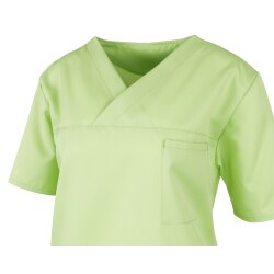 beb MEDIZIN/PFLEGE Unisex KASACK Kurzarm V-Neck TENCEL Apfelgrün