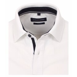 CASAMODA Herren Poloshirt Kurzarm Regular Stretch Piqué Weiß