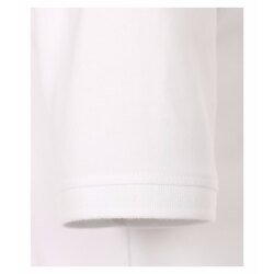 CASAMODA Herren Poloshirt Kurzarm Regular Stretch Piqué Weiß