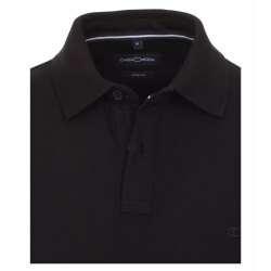 CASAMODA Herren Poloshirt Kurzarm Regular Stretch Piqué Schwarz