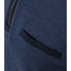 CASAMODA Herren Sweat-Troyer Zipper Regular Baumwolle Dunkelblau