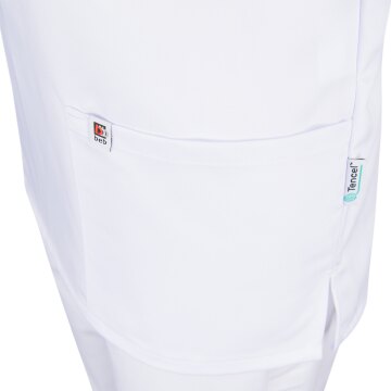 beb MEDIZIN/PFLEGE Unisex KASACK Kurz V-Neck TENCEL/Polyester Weiß M
