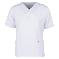 beb MEDIZIN/PFLEGE Unisex KASACK Kurz V-Neck TENCEL/Polyester Weiß XL