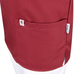 beb MEDIZIN/PFLEGE Unisex KASACK Kurzarm V-Neck TENCEL Weinrot L