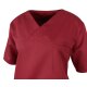 beb MEDIZIN/PFLEGE Unisex KASACK Kurzarm V-Neck TENCEL Weinrot L