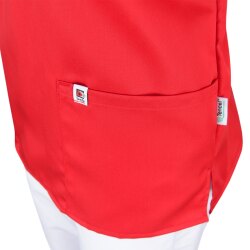beb MEDIZIN/PFLEGE Unisex KASACK Kurz V-Neck TENCEL/Polyester Rot M