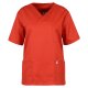 beb MEDIZIN/PFLEGE Unisex KASACK Kurz V-Neck TENCEL/Polyester Rot M