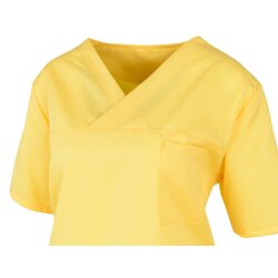 beb MEDIZIN/PFLEGE Unisex KASACK Kurzarm V-Neck TENCEL Gelb XXL
