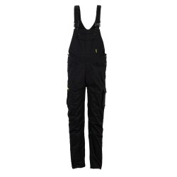 PLANAM Herren Latzhose STRETCHLINE Reflexstreifen Schwarz 56