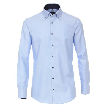 VENTI Herren Businesshemd Langarm Modern-Fit Hellblau
