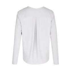 DANIEL HECHTER Corporate Fashion ESSENTIALS Damen Crêpe Shirt Langarm V-Ausschnitt Modern Fit Polyester Weiß Modell 63290