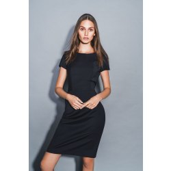 DANIEL HECHTER Corporate Fashion TAILORED Damen-Business-Kleid U-Boot-Ausschnitt Modern Fit Schurwollmix Anthrazit Modell 14040