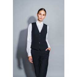 DANIEL HECHTER Corporate Fashion TAILORED Damen-Business-Weste V-Ausschnitt Modern Fit Schurwollmix Schwarz Modell 30940