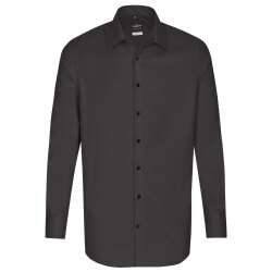 HECHTER Paris ESSENTIALS Herren Hemd Kent Shape-Fit Schwarz