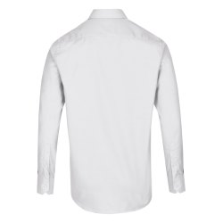 DANIEL HECHTER Corporate Fashion Herren Businesshemd Langarm Haifischkragen Shaped Fit Baumwollmischung Weiß