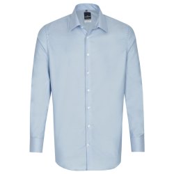 DANIEL HECHTER Corporate Fashion Herren Businesshemd Langarm Kentkragen Regular Fit Baumwollmischung Hellblau