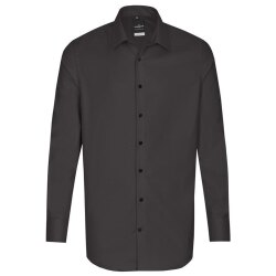 HECHTER Paris ESSENTIALS Herren Hemd Kent Modern-Fit Schwarz