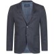 HECHTER Paris CASUAL Herren Jerseysakko Modern Blau Microdessin
