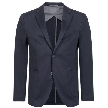 HECHTER Paris CASUAL Herren-Jerseysakko Modern-Fit Blau