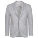 HECHTER Paris CASUAL Herren-Jerseysakko Modern-Fit Grau