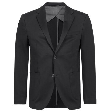 HECHTER Paris CASUAL Herren-Jerseysakko Modern-Fit Schwarz