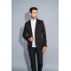 HECHTER Paris CASUAL Herren-Jerseysakko Modern-Fit Schwarz