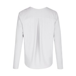HECHTER Paris ESSENTIALS Damen Crêpe-Shirt Langarm Weiß 52